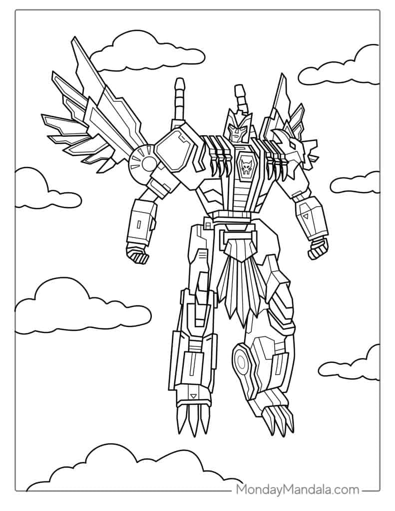 Transformers coloring pages free pdf printables