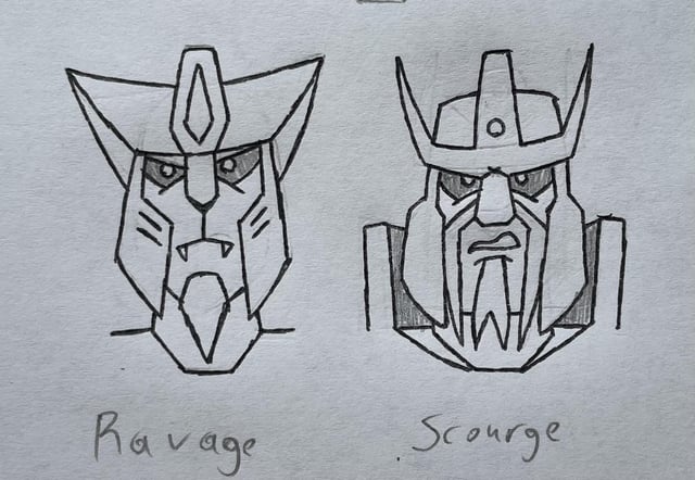 Update on ravage scourges head designs ravage is perfect i havent had to update them once lmao scourge is better but still feels off critiquesopinions wele second pic is previous