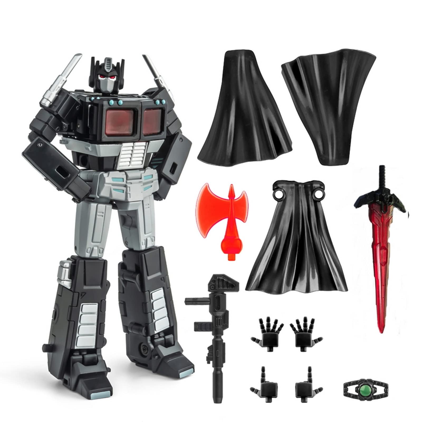 In transformer scourge black convoy dark version of optimus prime nemesis primedecepticon robot truck head model toy action figure ko version toys games