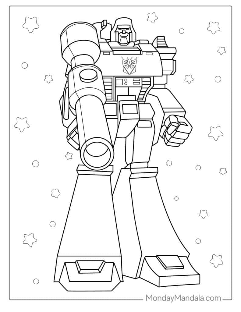 Transformers coloring pages free pdf printables