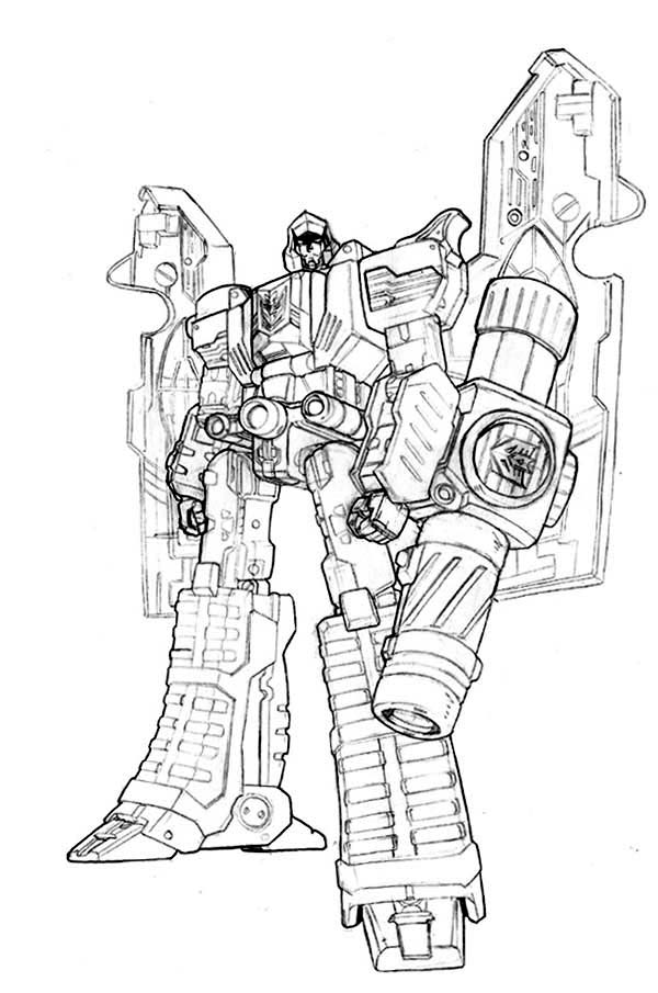 Awesome megatron coloring page