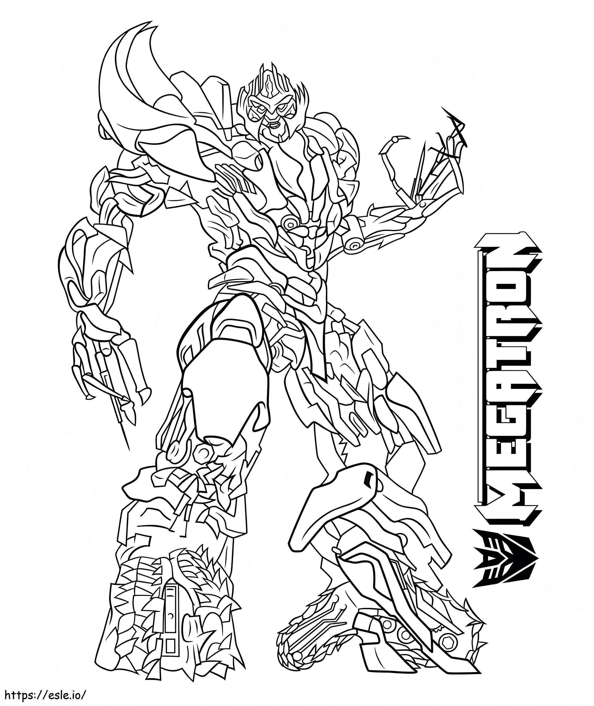 Megatron in movie coloring page