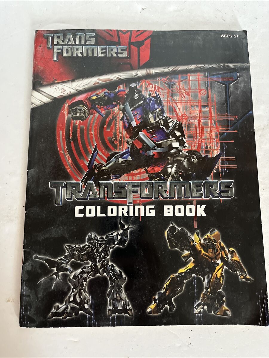 Transformers live action movie coloring book unused has wear htf oop