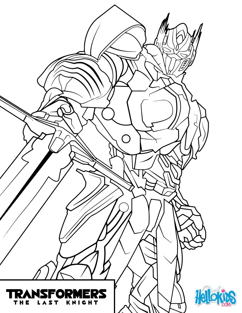 Transformers optimus prime coloring pages