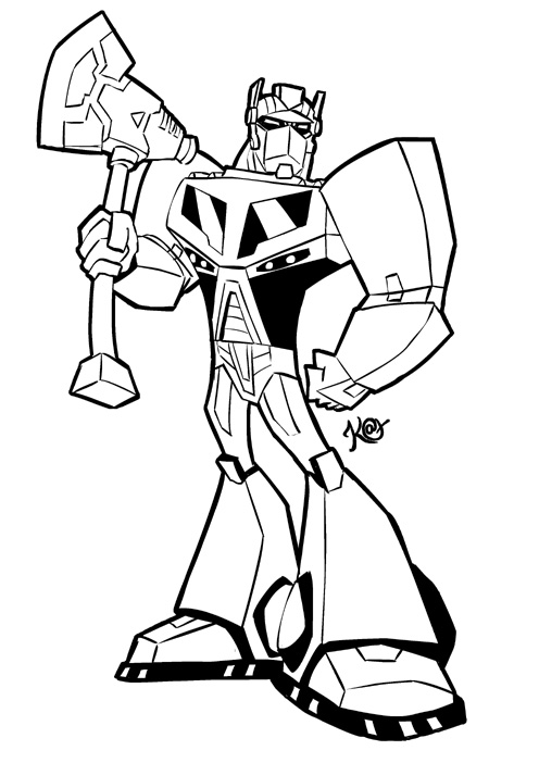Optimus prime colouring page by katcardy on