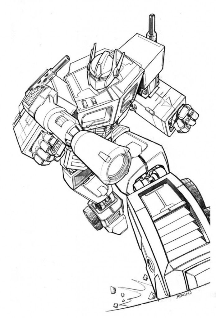 Optimus prime coloring pages