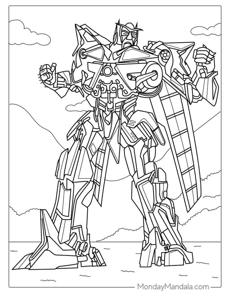 Transformers coloring pages free pdf printables