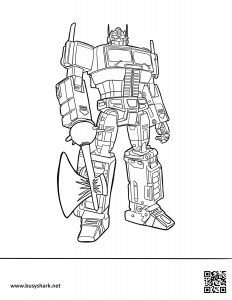 Optimus prime coloring page