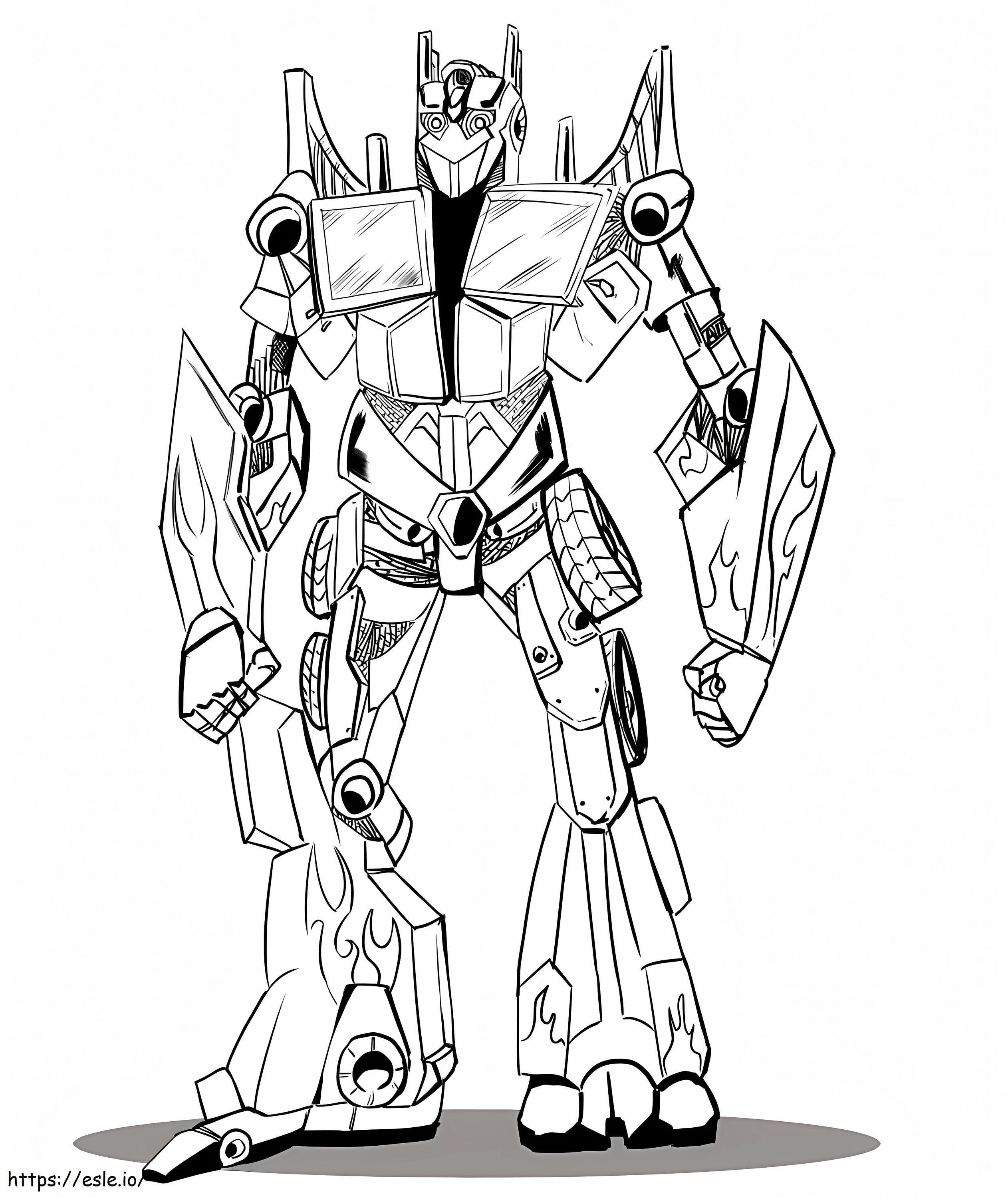 Ugly optimus prime coloring page