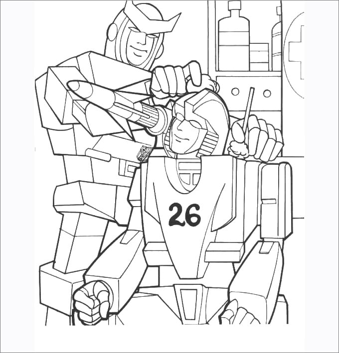 Transformers colouring pages