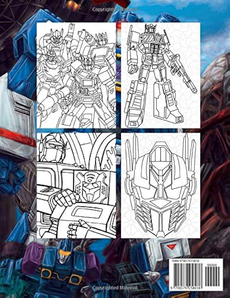 Transformers coloring book great books for any fans of transformers with coloring pages by