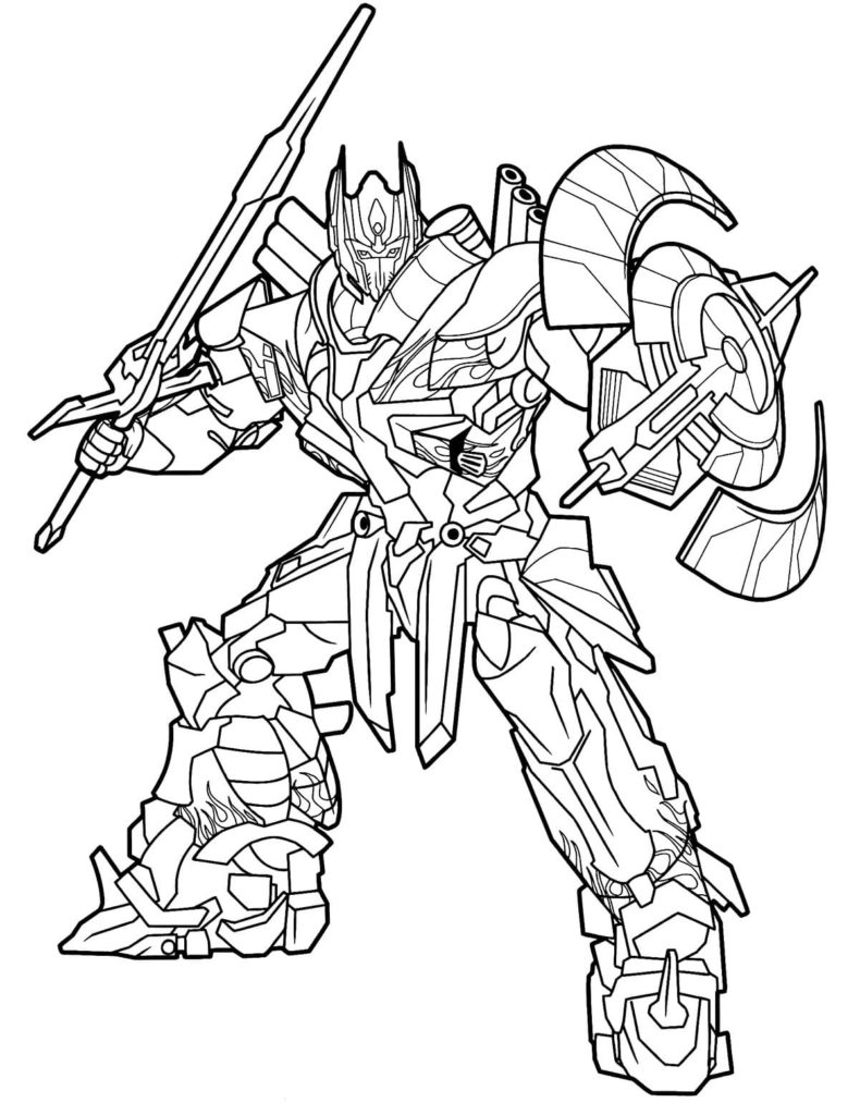 Optimus prime coloring pages