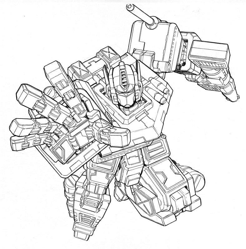 Print optimus prime coloring page