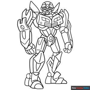 Bumblebee from transformer coloring page easy drawing guides