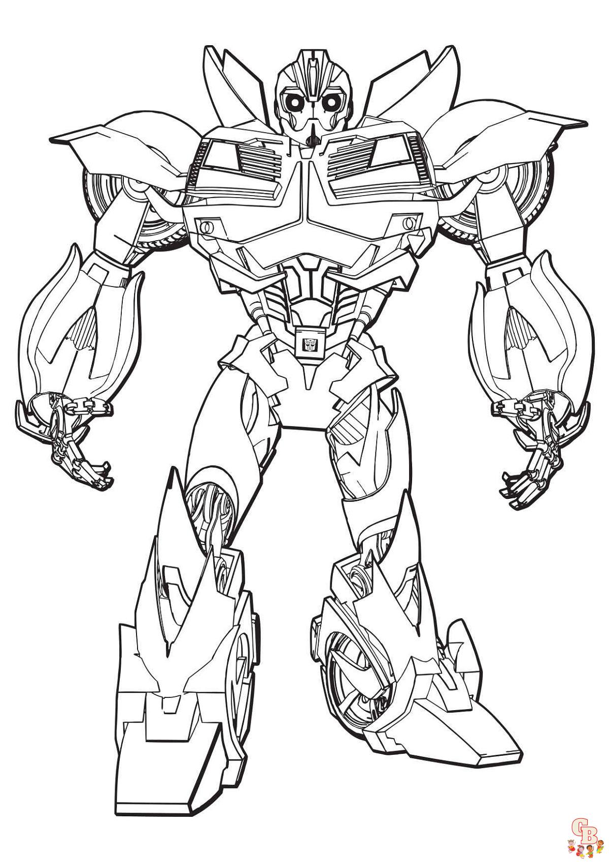 Get creative with bumblebee transformer coloring pages