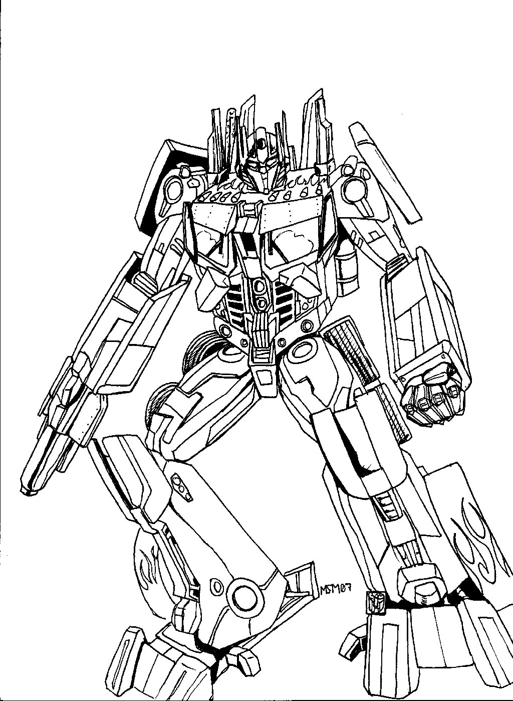 Free printable transformers coloring pages for kids