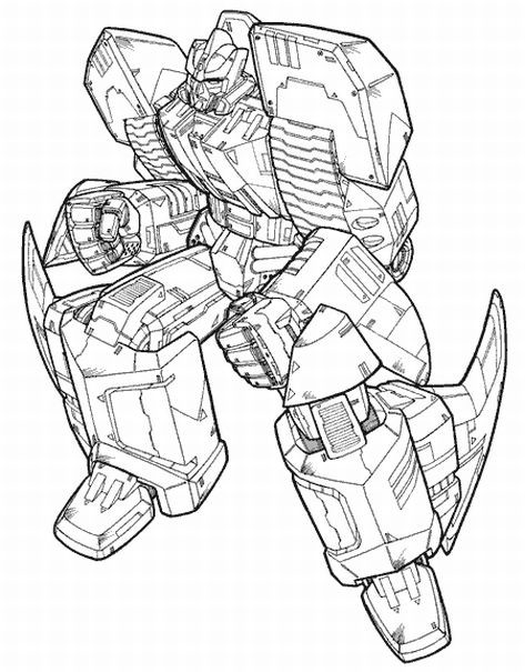 Transformers coloring pages for kids