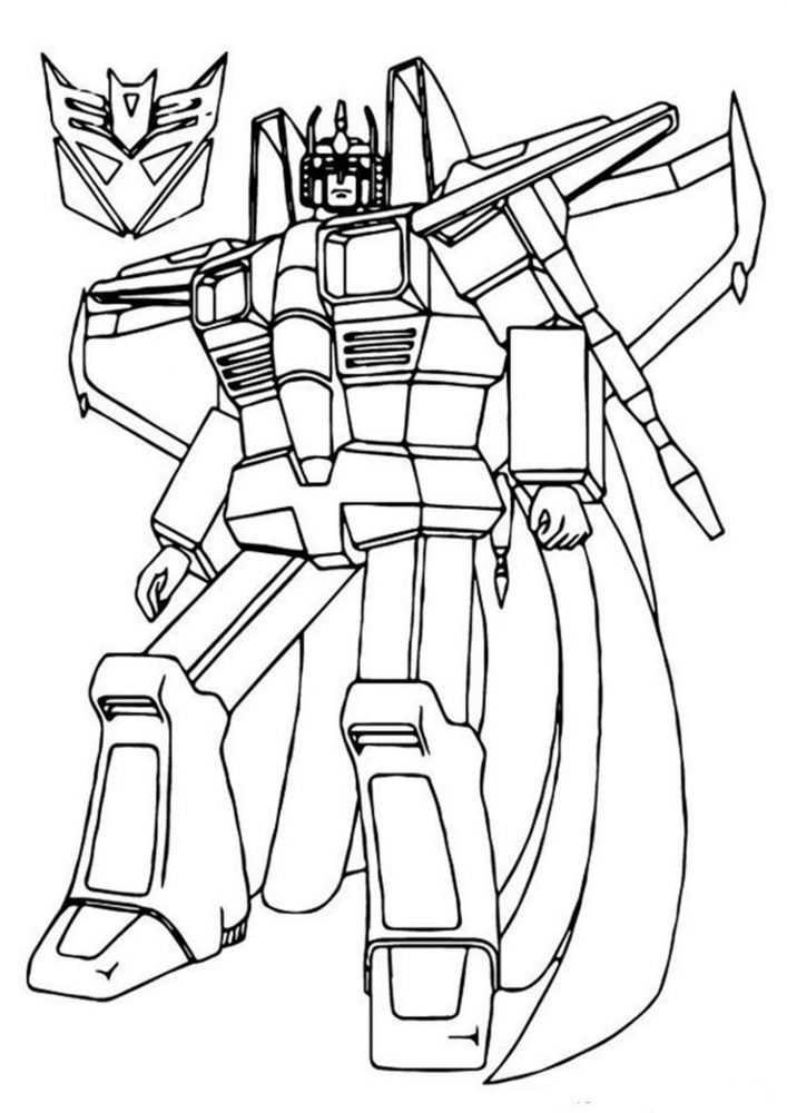 Free easy to print transformers coloring pages