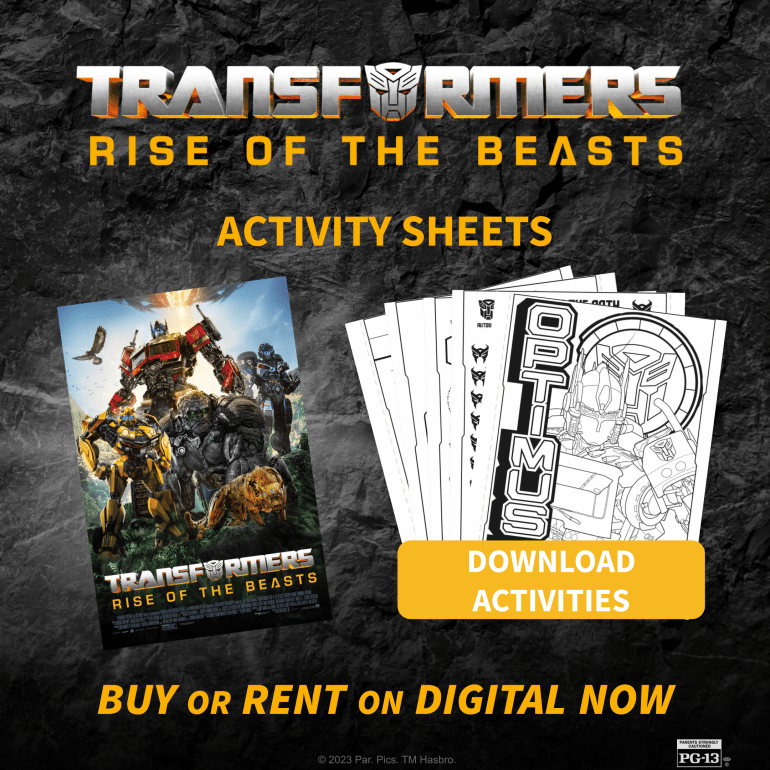 Transformers rise of the beasts has mesmerizing graphics â review and fun printables â