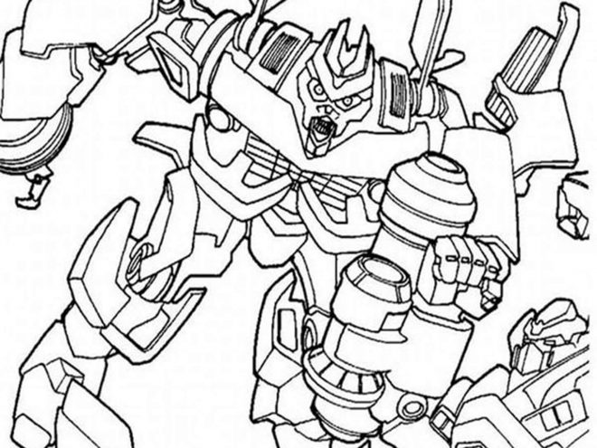 Free easy to print transformers coloring pages