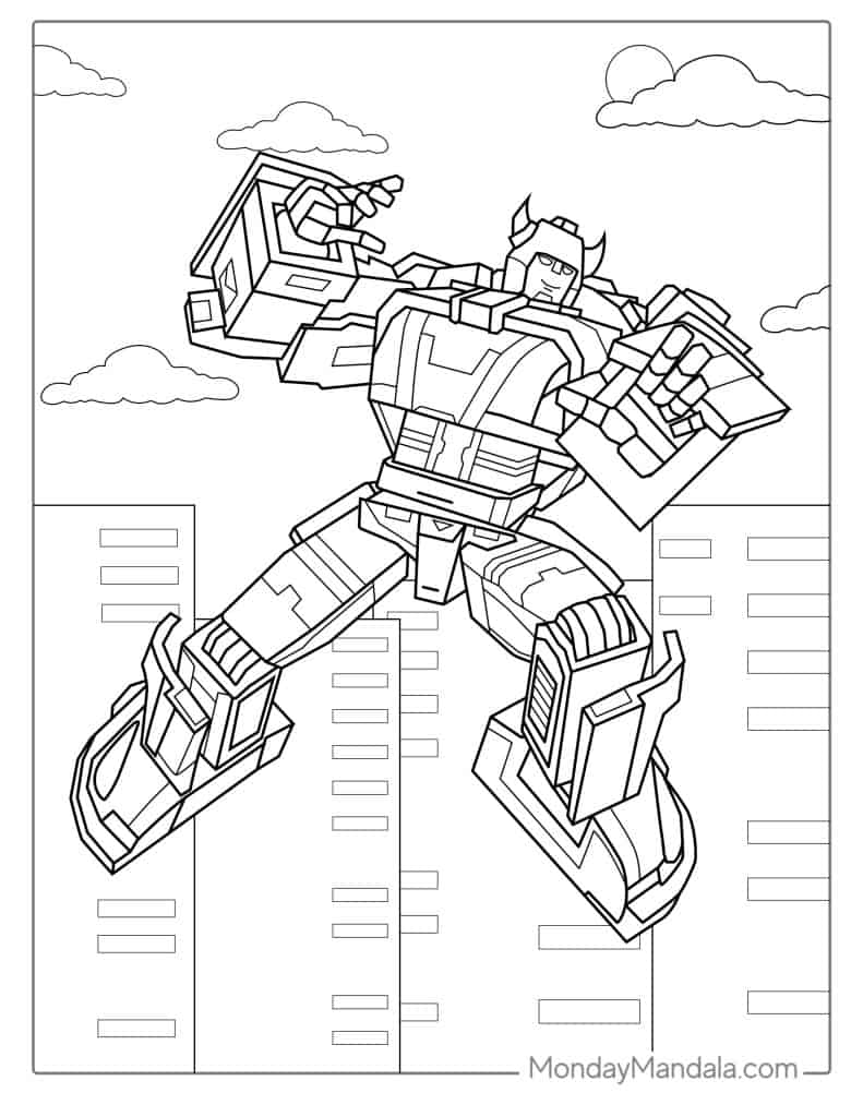 Transformers coloring pages free pdf printables