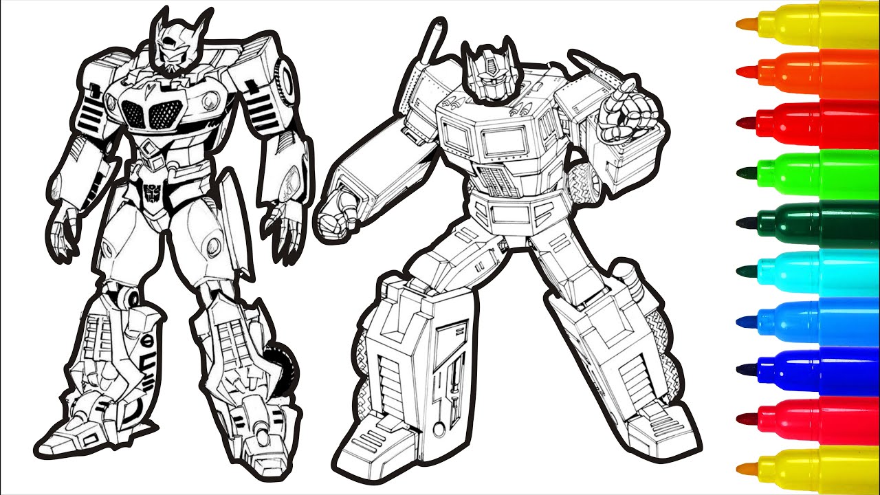 Transformers coloring pages for children