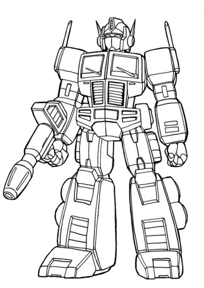 Free easy to print transformers coloring pages
