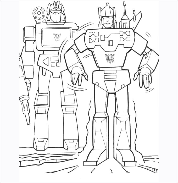 Transformers colouring pages