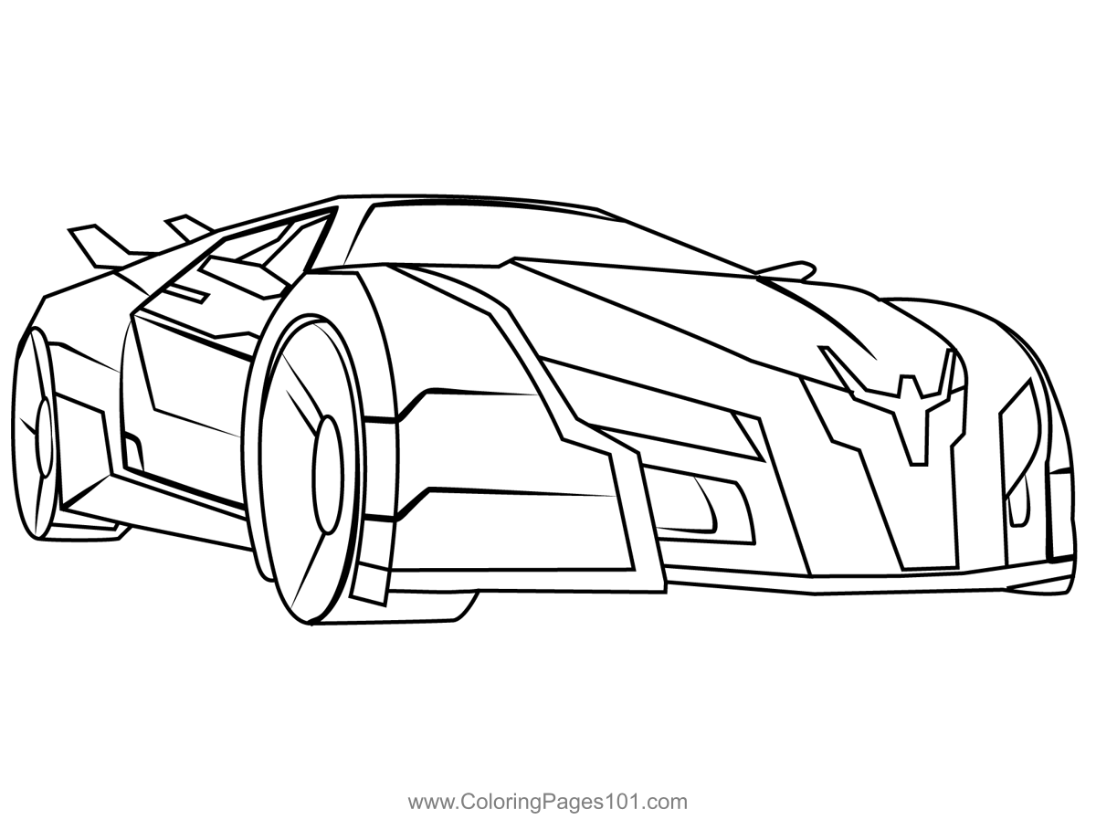 Drift disguised from transformers coloring page for kids