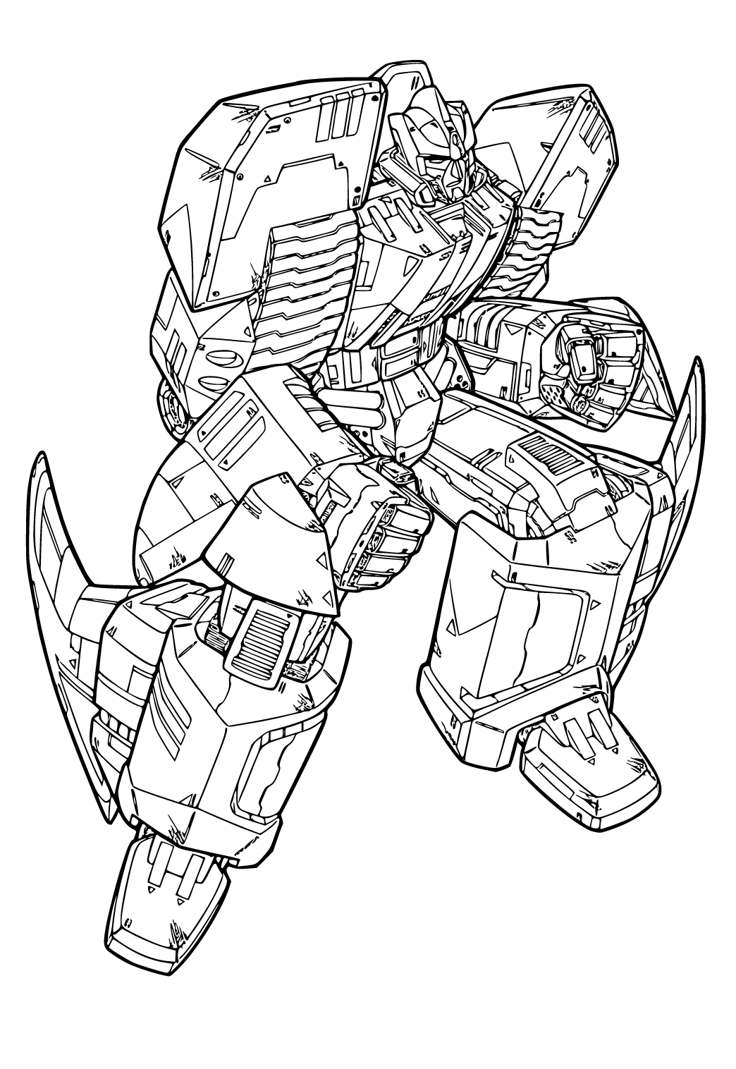 Free printable transformers monster coloring page for adults and kids