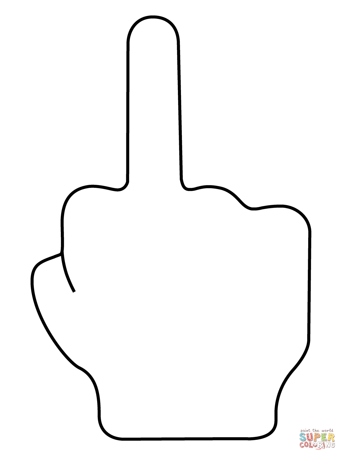 Middle finger emoji coloring page free printable coloring pages