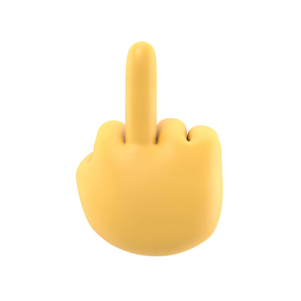 Middle finger emoji stock photos pictures royalty