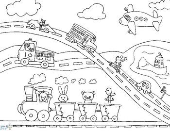 Free transportation coloring sheet transportation preschool activities coloring sheets activity sheets for kids