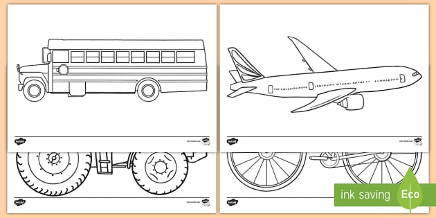 Transportation coloring sheets teacher made