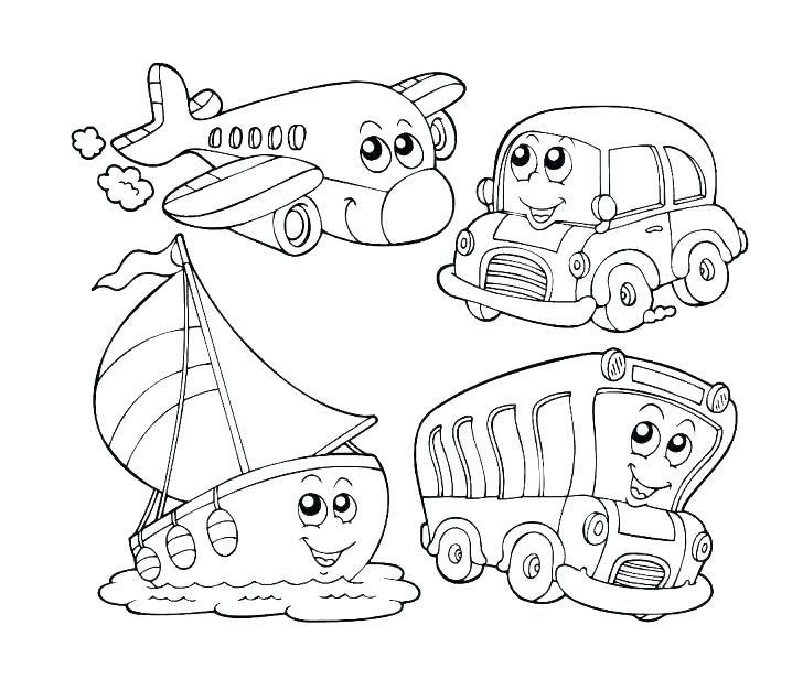 Transportation coloring pages gallery