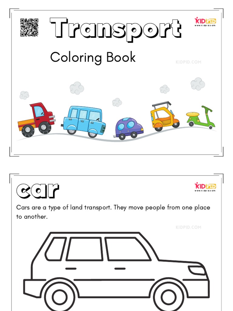 Transport coloring pag worksheet pdf transport vehicl