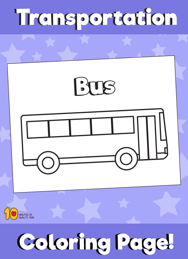 Bus coloring page â transportation coloring pages â minutes of quality time