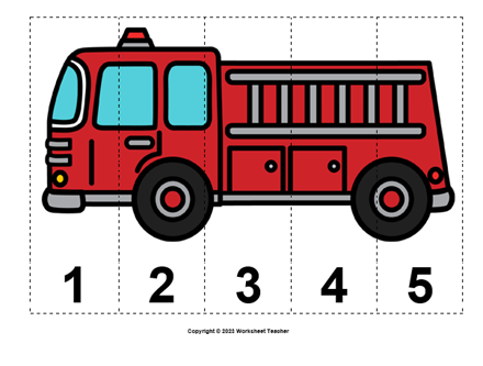 Transportation number sequence puzzles made by teachers