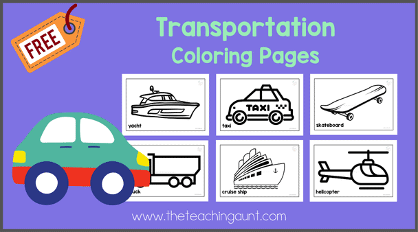 Transportation coloring pages