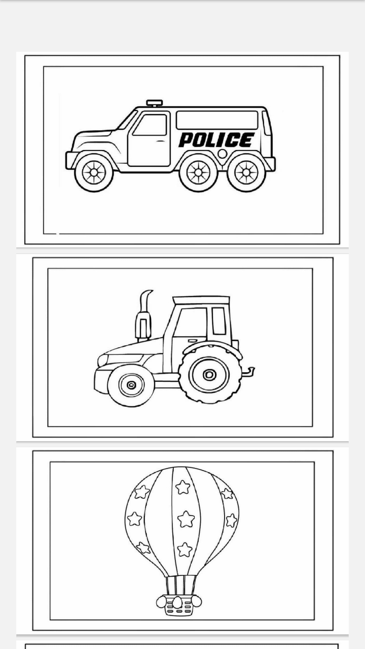 Things that go transport coloring pages made by teachers