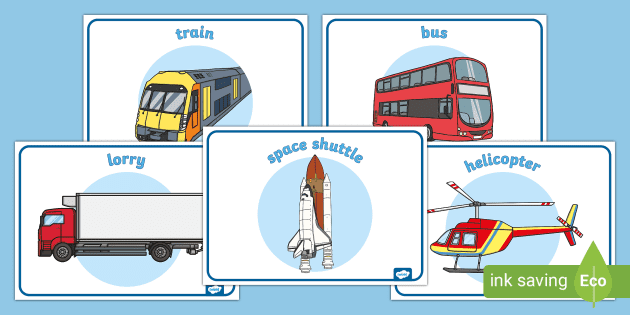 Transport display poster pack teacher made