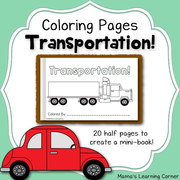 Transportation coloring pages