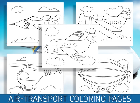 Buy up up and away fun air transport coloring pages for preschool and kindergarten pdf file instant download online in india