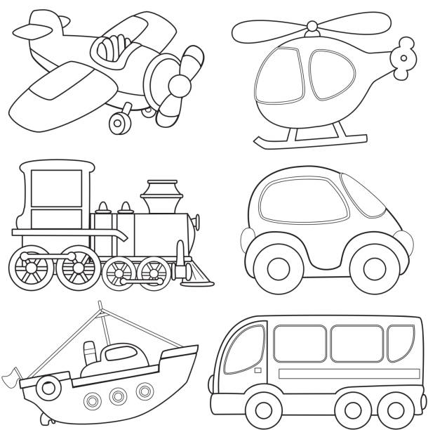 Cartoon transport stock illustration