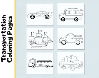 Transportation coloring pages kids coloring pages things that go coloring pages firetruck bus boat racecar