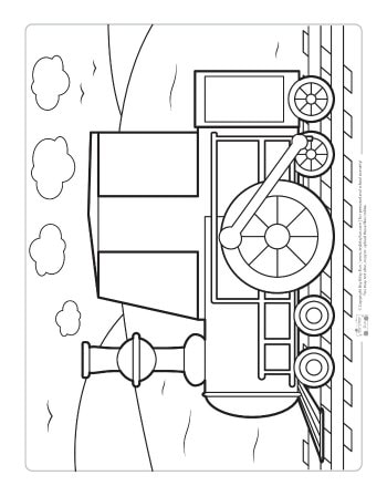 Transportation coloring pages for kids