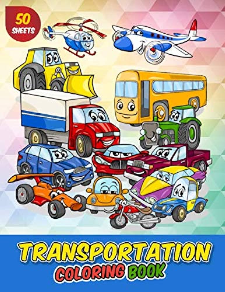 Transportation coloring book children coloring sheets for toddlers and preshcoolers boys and girls aged from to years old x sheets publishing sbep books