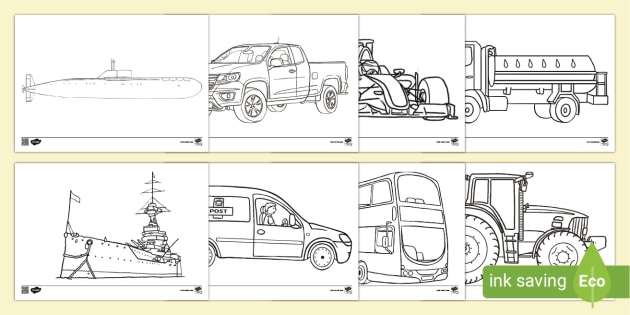 Transport coloring pages teacher