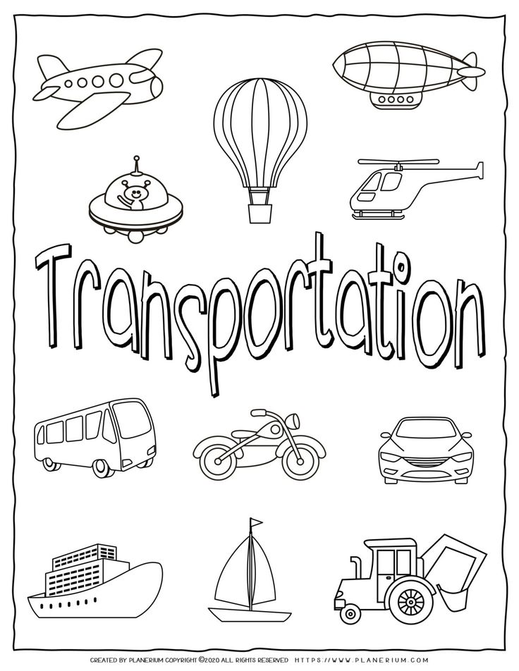 Transportation coloring page planerium preschool coloring pages transportation theme preschool free kids coloring pages