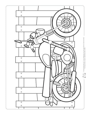 Transportation coloring pages for kids